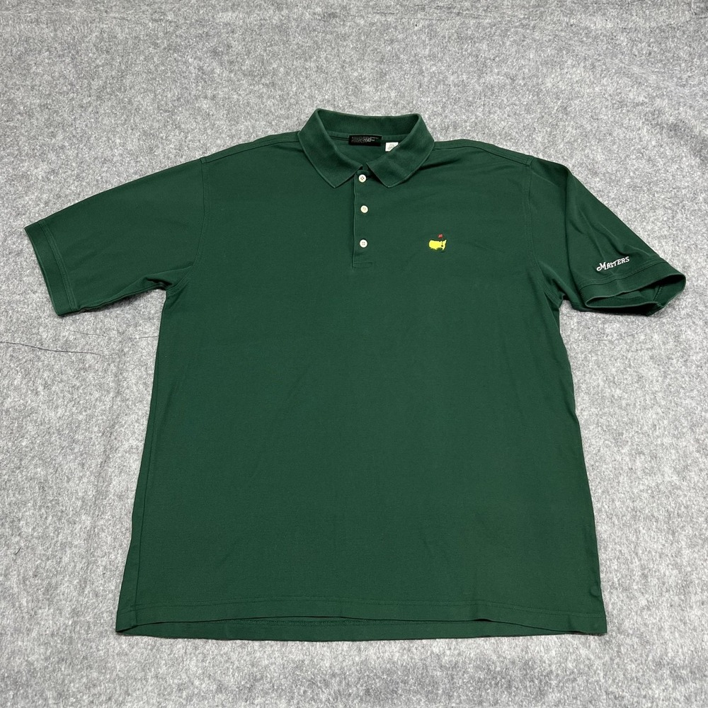 Masters Collection Polo Shirt Mens XL Green 60s Two Ply Mercerized Golf Hong Kon